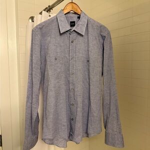 Hugo Boss Light Blue Casual Button Down Shirt